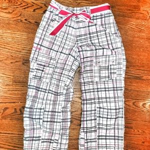 Girls Plaid Snow Pants Ski Pants or Snowboard Pants